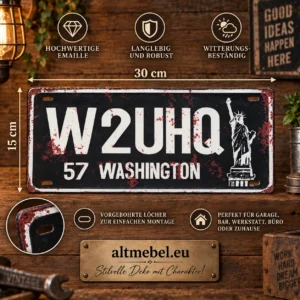 Blechschilder Sprüche 30x15cm W2UHQ 57 WASHINGTON Freiheitsstatue