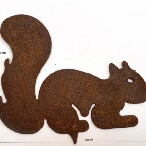 Edelrost Eichhörnchen Gartenstecker Tierfiguren