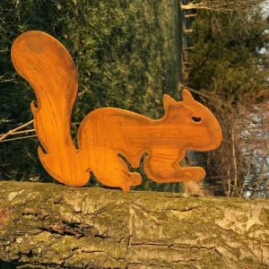 Edelrost Eichhörnchen Gartenstecker Tierfiguren