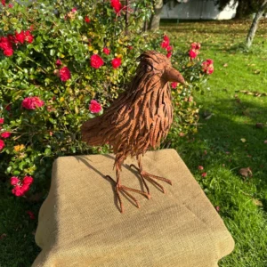 Edelrost Brau Rabe Gartendekoration