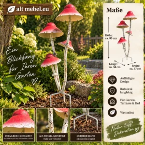 Amanita Pilze Gartendekoration Fliegenpilz Rot Pilz Toadstool