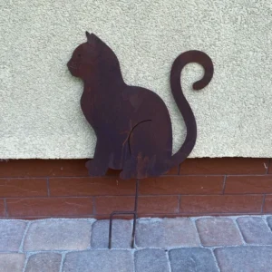 Edelrost Katze Gartenfiguren Tierfiguren