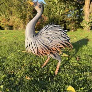 Emu Metall Gartenfigur 48 cm Vogel Gartendekoration Dekofigur Landhaus Tierfigur